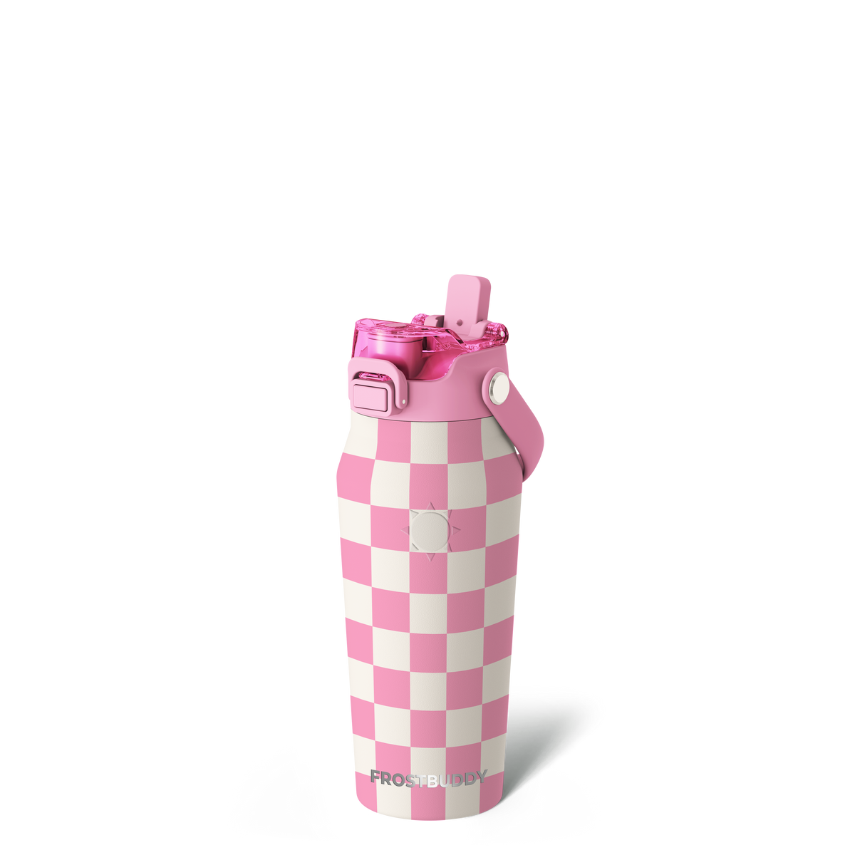Bottle Buddy 16oz | Pink Checkered image 1